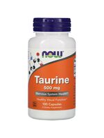 Now Foods, Taurine 500 mg, 100 kapslí