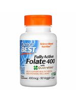 Doctor's Best Folát Quatrefolic 400 mcg, 90 rostlinných kapslí