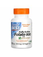 Doctor's Best, Fully Active Folate 800 with Quatrefolic, 800 mcg, 60 veg.kapslí