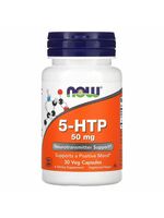 NOW Foods, 5-HTP, 50 mg, 30 rostlinných kapslí