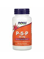 NOW Foods, P-5-P, 50 mg, 90 rostlinných kapslí
