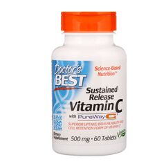 Doctor’s Best, Sustain Release Vitamin C with PureWay-C, 500 mg, 60 tablet