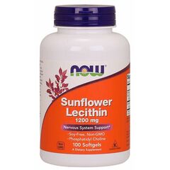 Now Foods Sunflower Lecithin 1200 mg, 100 softgels