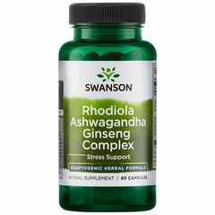 Swanson Ashwagandha Rhodiola Ginseng 60 kapslí