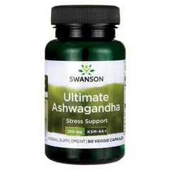 Swanson Ultimate Ashwagandha KSM-66 , 60 rostlinných kapslí