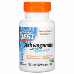 Doctor's Best, Ashwagandha Sensoril,125 mg, 60 veg.kapslí