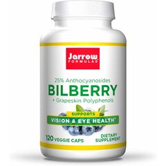 Jarrow Formulas, Bilberry + Grapeskin Polyphenols, 280 mg, 120 rostlinných kapslí