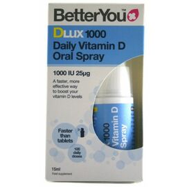 BetterYou, DLux 1000 IU ústní sprej s vitaminem D3, 15 ml