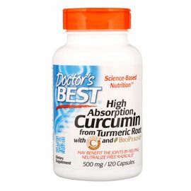 Doctor's Best High Absorption Curcumin C3 complex 500 mg with Bioperine, 120 caps