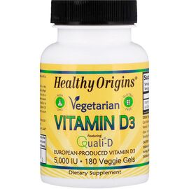 Vegetarian Vitamin D3 5000 IU Quali-D, 180 softgel