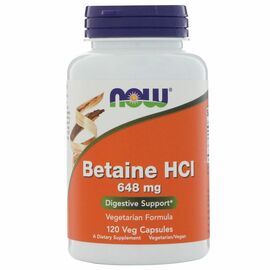 Now Foods Betain HCL 648 mg , 120 rostlinných kapsli