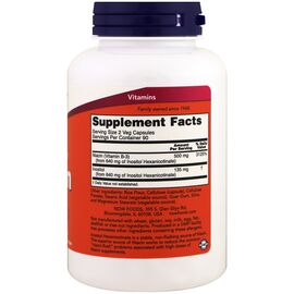 Now Foods, Flush-Free Niacin (Vitamin B3) 250 mg, 180 veg.kapslí, složení