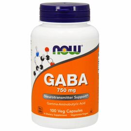 Now Foods Gaba 750 mg, 100 veg kapslí