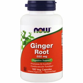 Now Ginger Root, 550 mg, 100 rostlinných kapslí