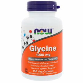 Now Foods Glycin 1000 mg, 100 veg kapsli