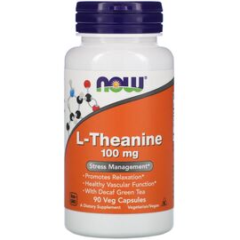 Now Foods L-Theanin 100 mg, 90 veg.kapslí