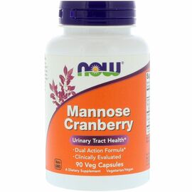Now Foods D-Mannose + Cranberry, 90 rostlinných kapslí