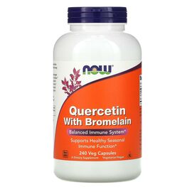 Now Foods, Quercetin + Bromelain, 240 rostlinných kapslí