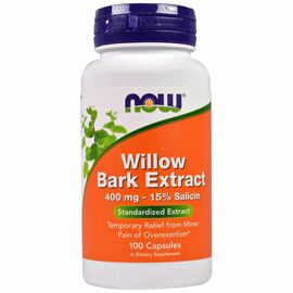 Now Foods, Willow Bark Extract (extrakt z vrby), 400 mg, 100 kapslí