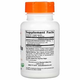 Doctor's Best, Ashwagandha Sensoril,125 mg, 60 veg.kapslí, složení