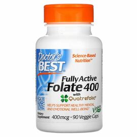 Doctor's Best Folát Quatrefolic 400 mcg, 90 rostlinných kapslí