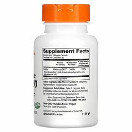 Doctor's Best, Fully Active Folate 800 with Quatrefolic, 800 mcg, 60 veg.kapslí, slozeni