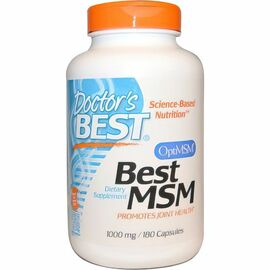 Doctor's Best MSM with OptiMSM, 1000 mg, 180 kapslí