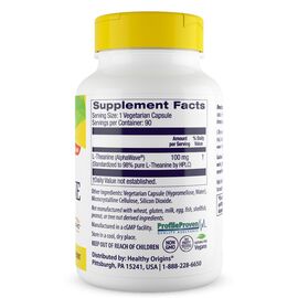 Healthy Origins L-Theanin 100 mg, 90 rostlinných kapslí, složení