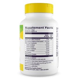 Healthy Origins Tocomin SupraBio (Vitamin E komplex), 50mg, 60 softgel kapslí, složení