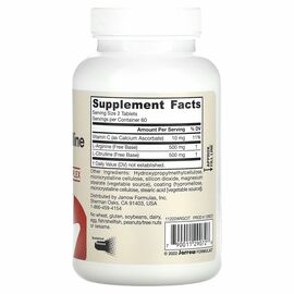 Jarrow Formulas, Arginin-Citrulline Sustain, 120 tablet, složení