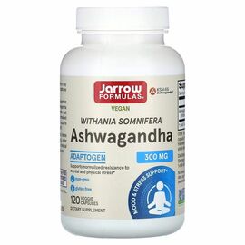 Jarrow Formulas, Ashwagandha (KSM-66), 300 mg, 120 rostlinných kapslí