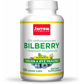 Jarrow Formulas, Bilberry + Grapeskin Polyphenols, 280 mg, 120 rostlinných kapslí