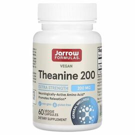 Jarrow Formulas, Theanin 200, 200 mg, 60 rostlinných kapslí