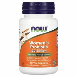 NOW Foods, Woman’s probiotics, 20 miliard CFU, 50 rostlinných kapslí