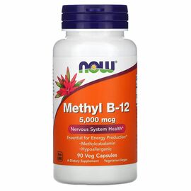 NOW Foods, Methyl B12, 5 000 mcg, 90 rostlinných kapslí