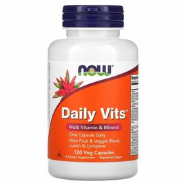 NOW Foods, Daily Vits, Multi Vitamin & Mineral, 120 rostlinných kapslí