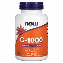 Now Foods Vitamin C-1000, s šípky a bioflavonoidy, 100 tablet