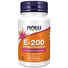 Now E-200 (Mixed tocopherols), 100 softgel kapslí