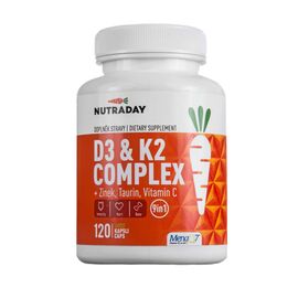 NUTRADAY D3+K2 Complex, 120 rostlinných kapslí