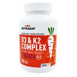 NUTRADAY D3+K2 Complex, 60 rostlinných kapslí