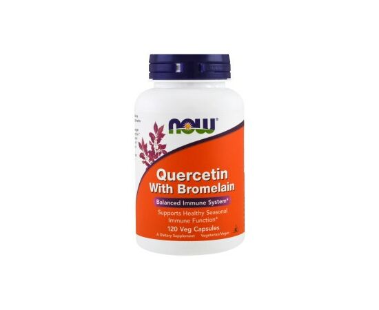 Now Foods Quercetin + Bromelain, 120 kapslí