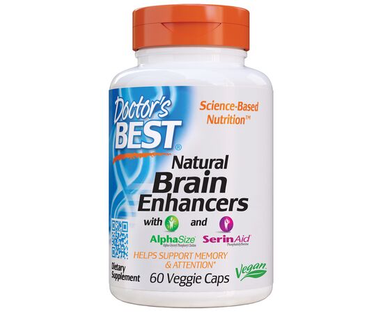 Doctor’s Best, Natural Brain Enhancers with AlphaSize and SerinAid, 60 veg kapslí