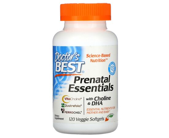 Doctor’s Best, Prenatal Essentials with Choline & DHA, 120 veggie softgels