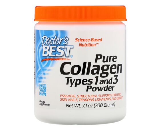 Doctor’s Best, Pure Collagen typu 1 a 3, 200 g, čistý prášek