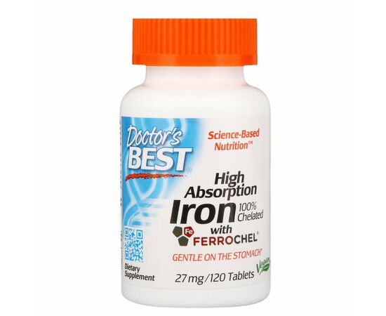 Iron Bisglycinate (železo Ferrochel) 27 mg, 120 tablet