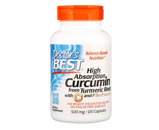 Doctor's Best High Absorption Curcumin C3 complex 500 mg with Bioperine, 120 caps