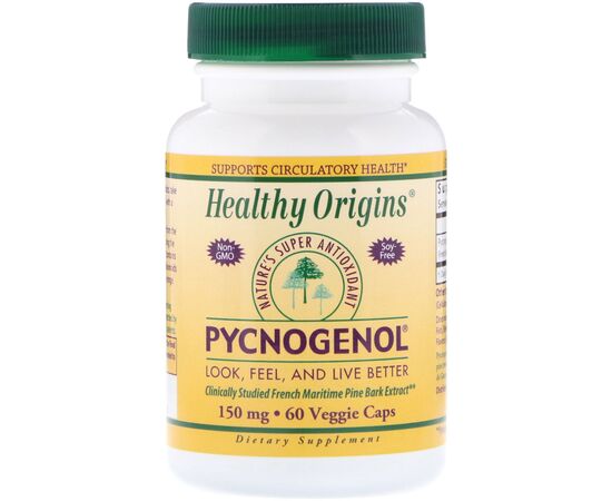 Healthy Origins, Pycnogenol 150 mg, 60 veg.kapslí