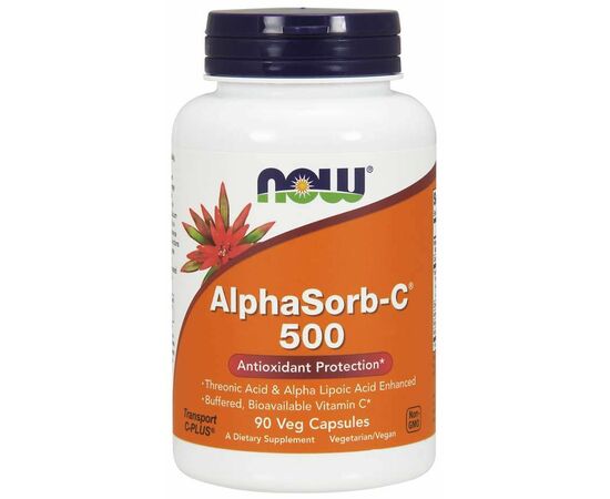 Now Foods Alphasorb-C 500 mg, 90 rostlinných kapslí