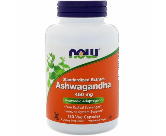 Now Foods Ashwagandha 450 mg, 180 rostlinných kapslí