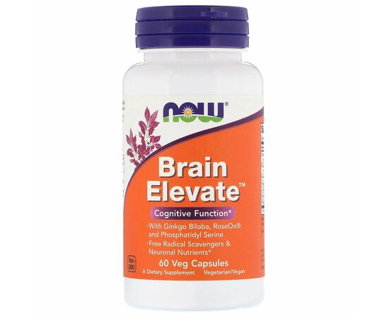 Now Foods Brain Elevate, 60 rostlinných kapslí